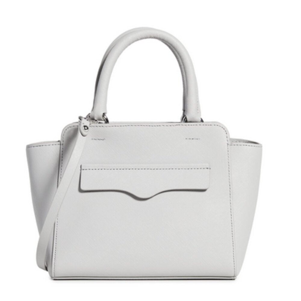 NWT Rebecca Minkoff Avery Leather Tote in Gray/Perla
